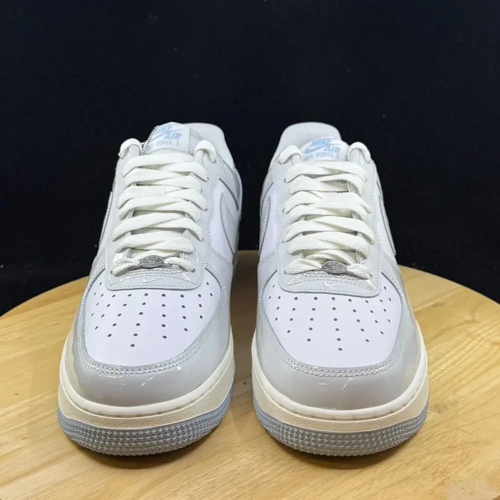 Nike Air Force 1 '07 Size 10 White Photon Dust Sail Patent Leather IH4461 100 - Picture 3 of 9